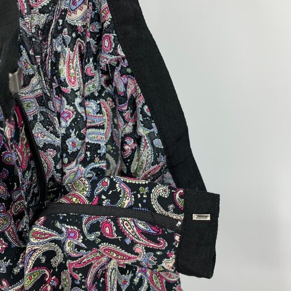 Staring at Stars Pants Black Paisley Print Wide Leg Palazzo Boho - Picture 4 of 10